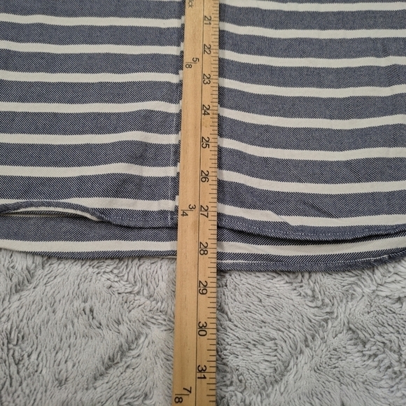 Bonobos Shirt Men's M Blue White Stripe Button Up Cotton Casual Work Long Sleeve - Picture 5 of 6